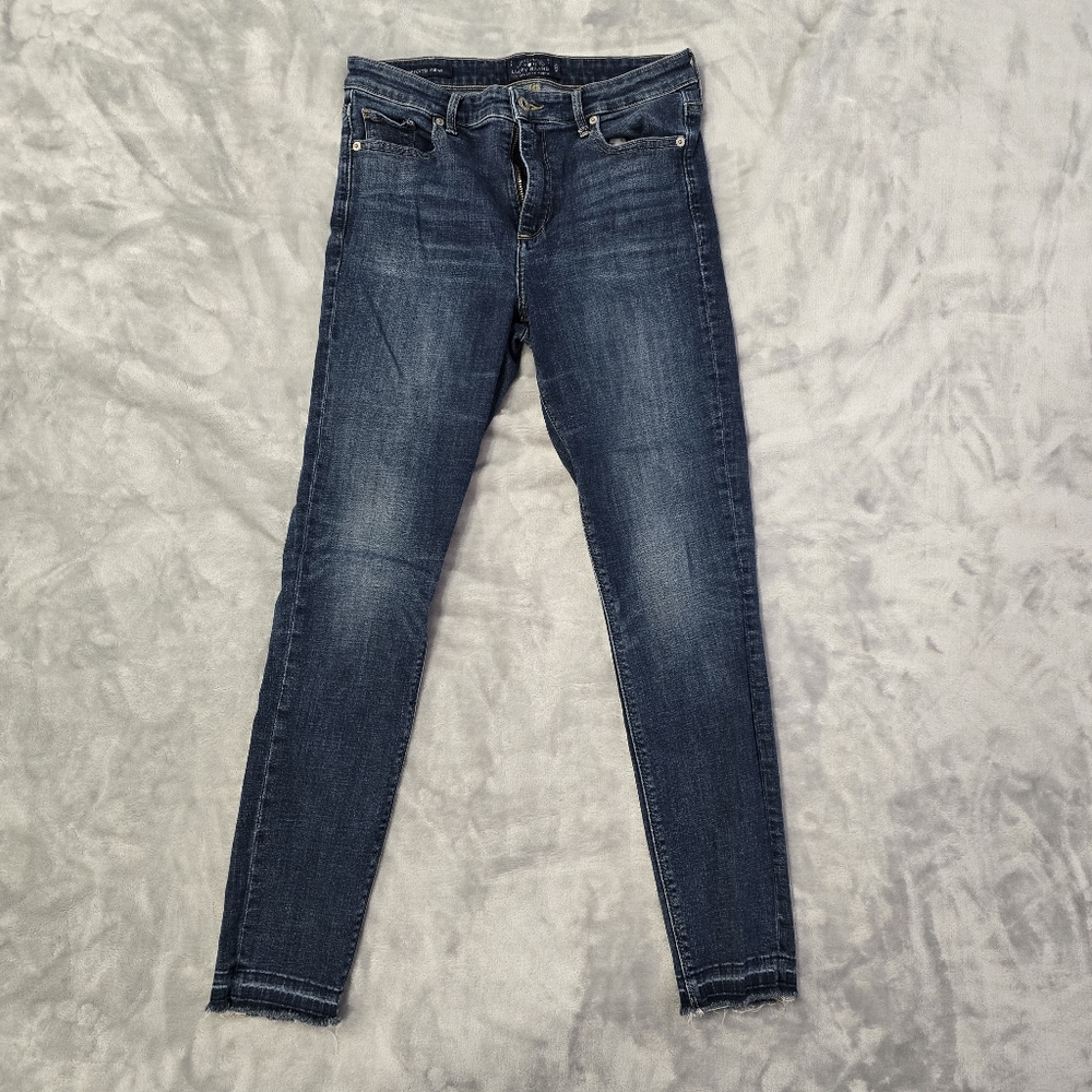 Lucky Brand Womens 8/29 Bridgette Skinny Dark Wash Denim Jeans High Rise Ankle